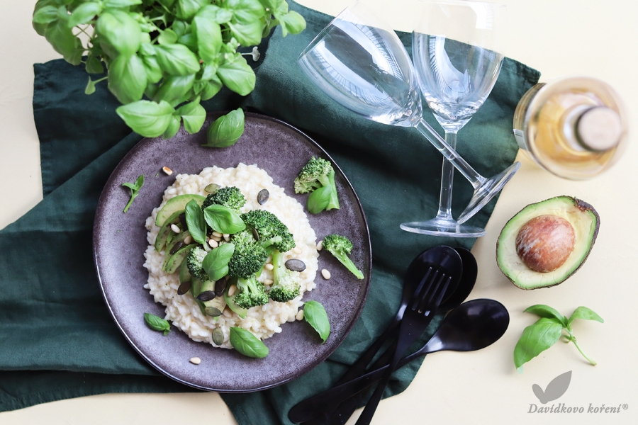 Svěží zelené risotto